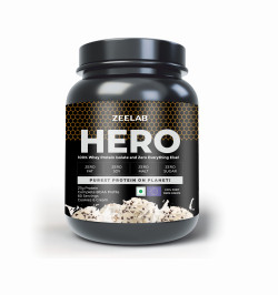 ZEELAB HERO 100% Whey Protein Isolate, Cookies and Cream